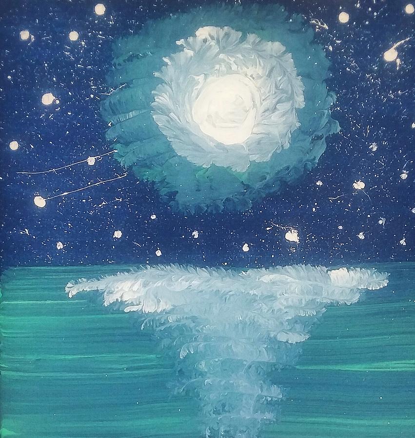 Moon Glow Painting by Vale Anoai