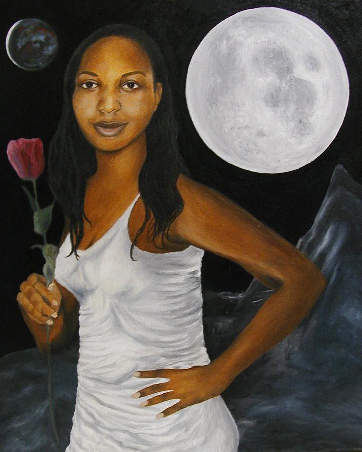 Moon Goddess Painting by Angelo Thomas