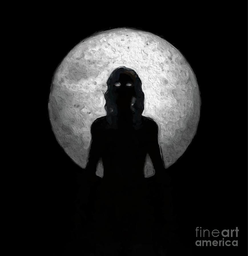 Fantasy Digital Art - Moon Goddess by Esoterica Art Agency