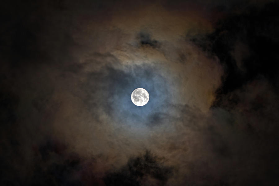 Moon in Clouds Photograph by Ira Marcus