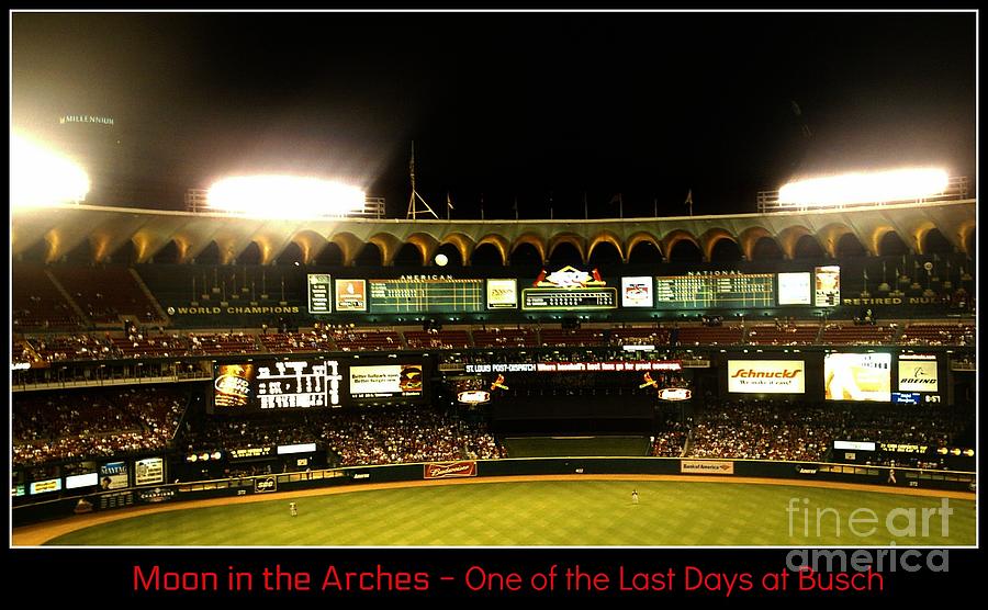 Moon in the Arches - One of the Last Days at Busch Photograph by Kelly Awad