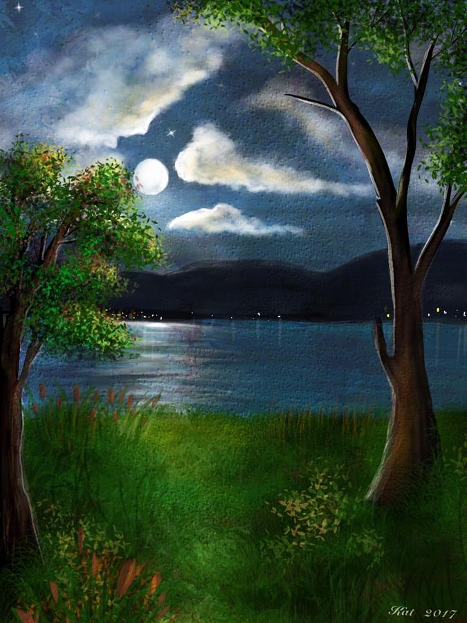 Moon Light Digital Art by Kathleen Hromada
