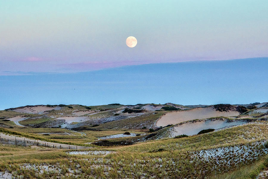 Moon Light Over The Dunes Photograph by Karen Regan