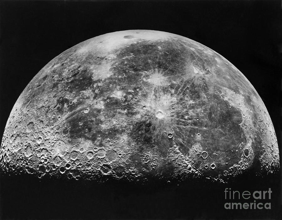 Moon Photograph by Mount Wilson and Palomar Observatories