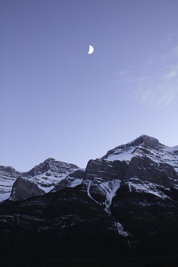 Moon mountain and sky Photograph by Donna L Munro