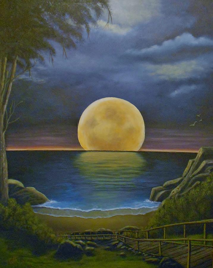 Moon of My Dreams II Painting by Sheri Keith