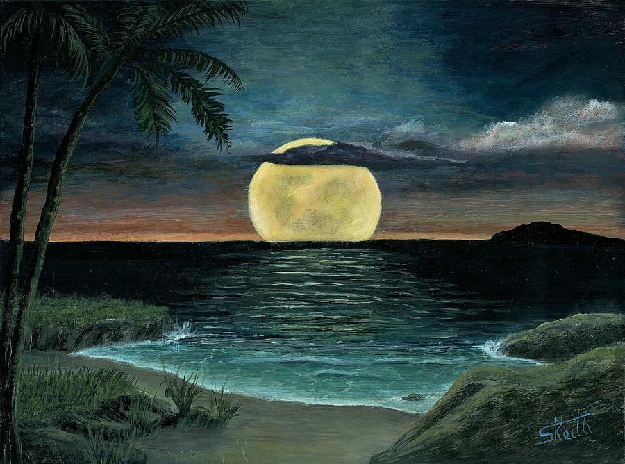 Moon of My Dreams III Painting by Sheri Keith