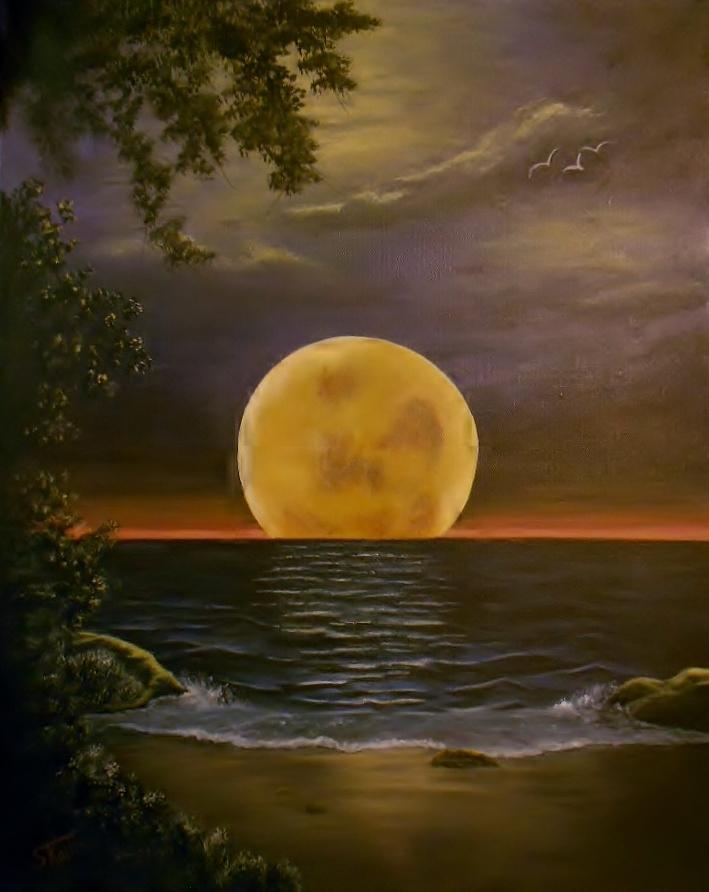 Moon of my Dreams Painting by Sheri Keith