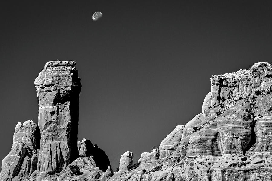 Moon Over Chimney Rock Photograph by Stuart Litoff