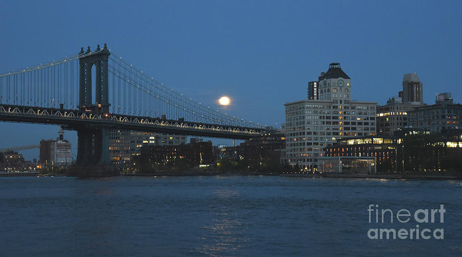 Moon Over Dumbo Photograph by Tom Wurl