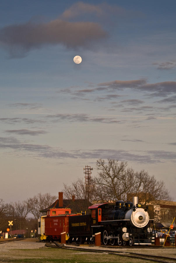 Moon Over Engine 509 Photograph