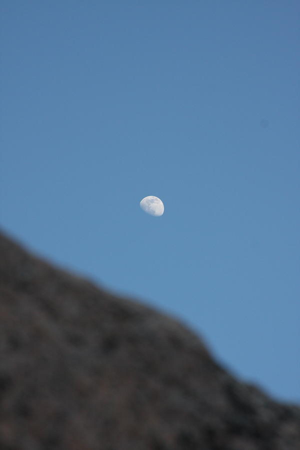 Moon Photograph - Moon Over Granite by Jonathan Kotinek