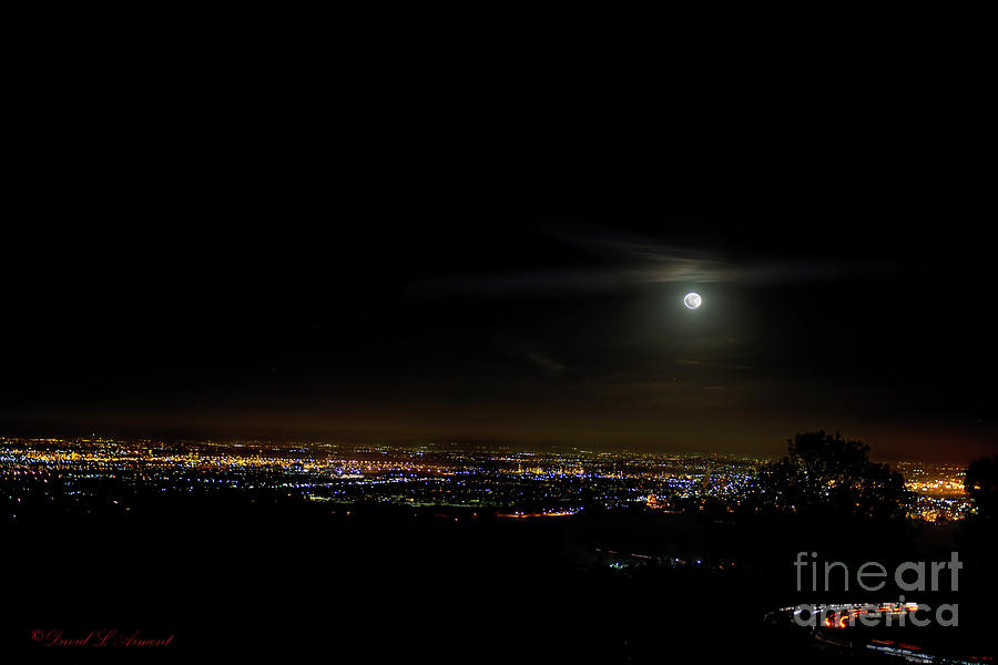 Moon over LA basin Photograph by David Arment