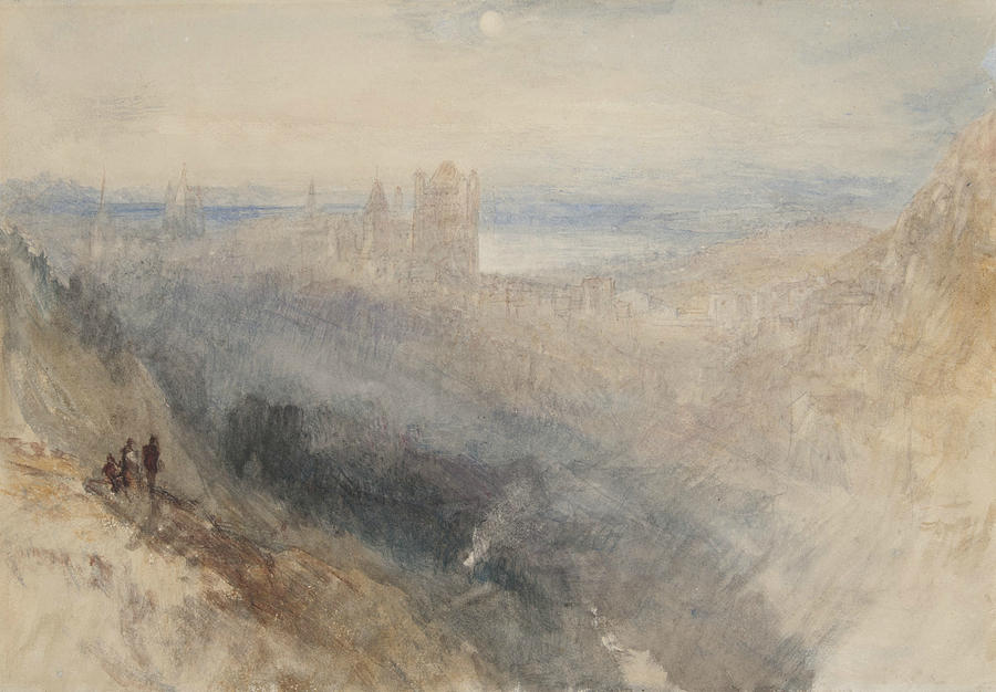 Moon over Lausanne Painting by Joseph Mallord William Turner