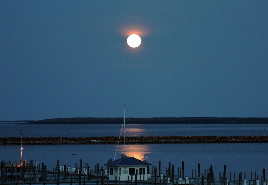 Moon over Mackinac Island Photograph by Jackson Pearson