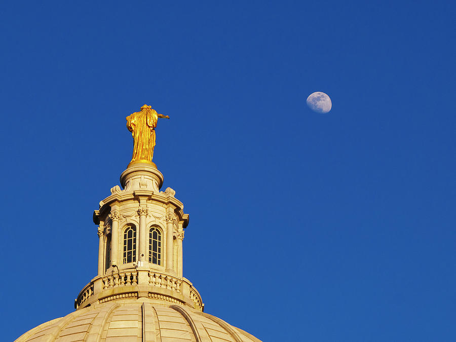 Moon over Madison Photograph by Todd Bannor