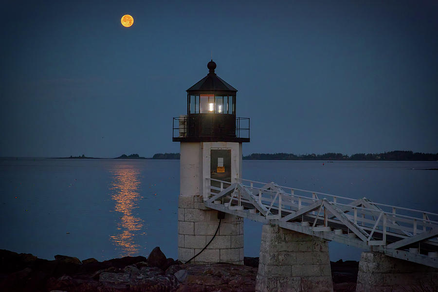 Forrest Gump Photograph - Moon Over Marshall Point by Rick Berk
