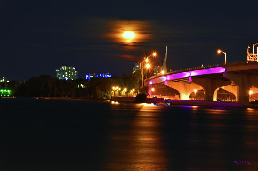 Moon Over Miami Photograph by Ken Figurski