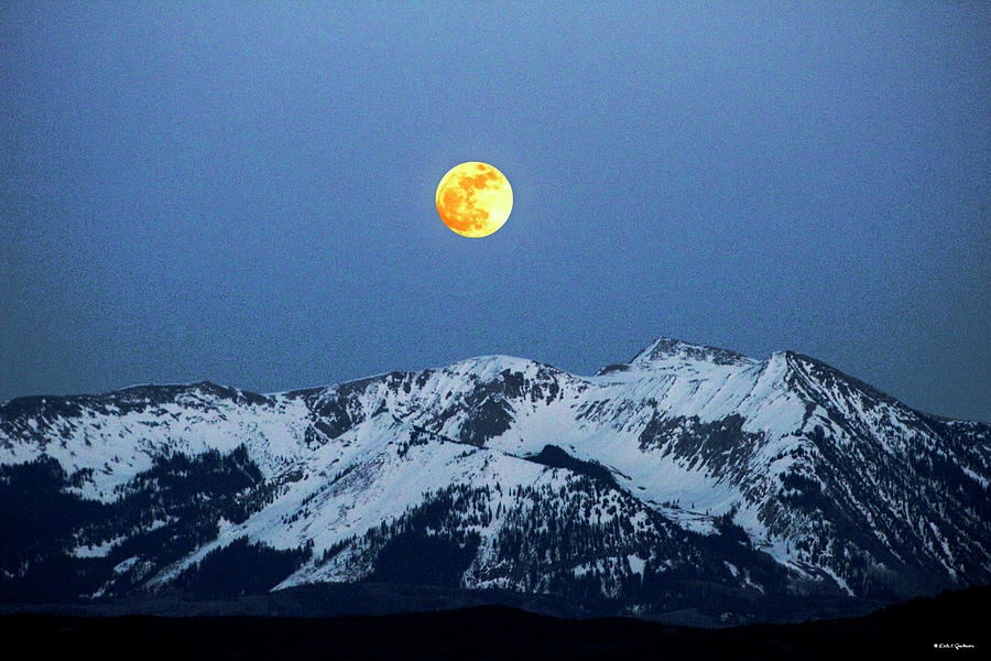 Moon Over Mt Gunnison Colorado Photograph by Dale E Jackson | Pixels