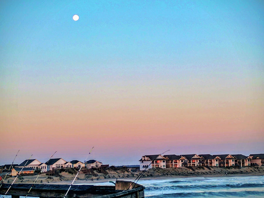 Moon Over Nags Head Photograph by Ches Black
