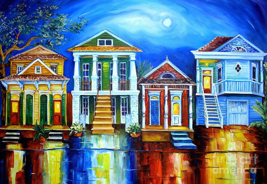 Moon Over New Orleans Painting by Diane Millsap