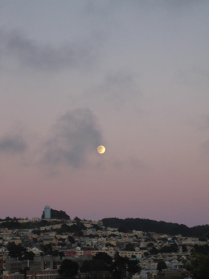 Moon Over San Francisco Photograph by Tiara Moske - Fine Art America