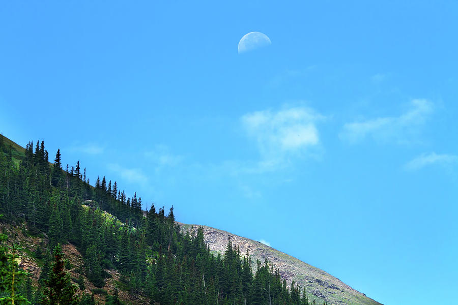 Moon Over The Mountain Photograph by Mark Andrew Thomas