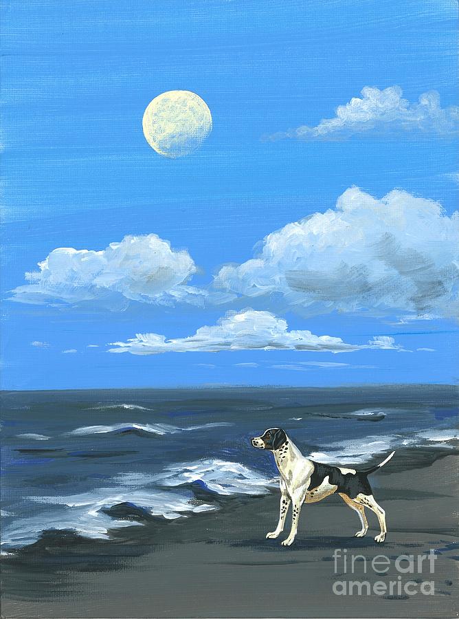 Moon Over The Sea Painting by Margaryta Yermolayeva