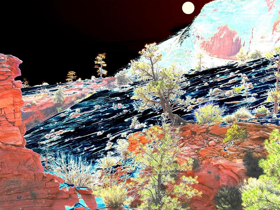 Moon Over Utah Digital Art by Will Borden