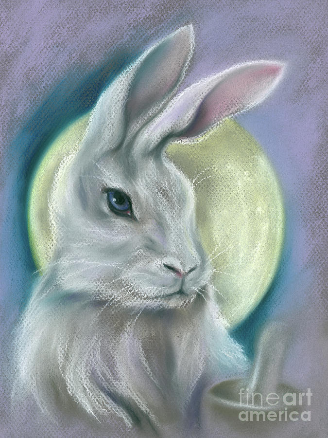 Moon Rabbit Pastel by MM Anderson