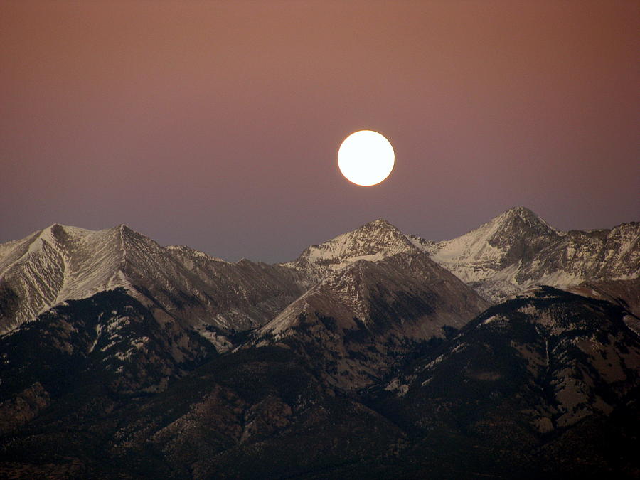 Moon Rise over Mount Blanca Photograph by Randall Burdette | Fine Art ...