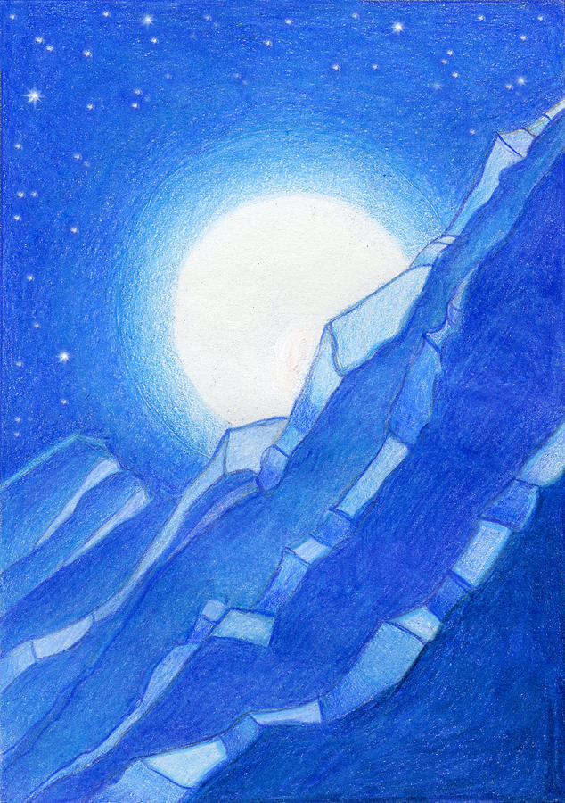 Moon Rising Drawing by Deborah Ann Good