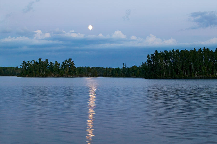 Moon Rising Over Lake One, Water Photograph by Panoramic Images