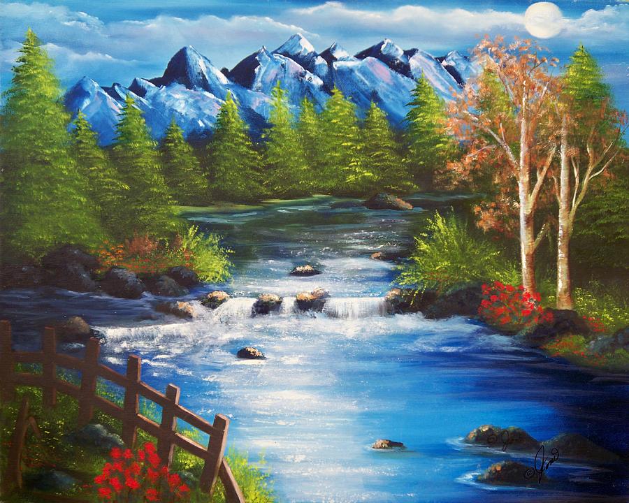 Moon River Painting by Joni McPherson