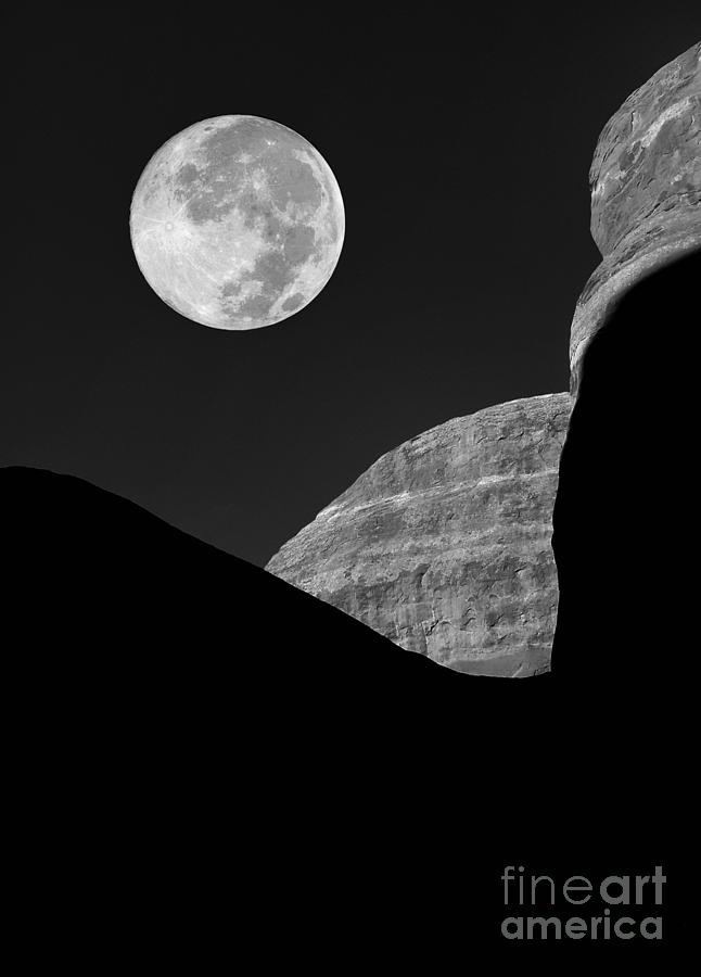 Black And White Photograph - Moon Shadow  by Mike Nellums