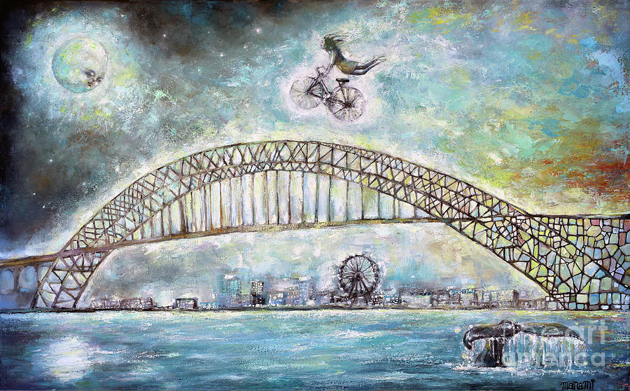 Moon Shine Bridge Painting by Manami Lingerfelt