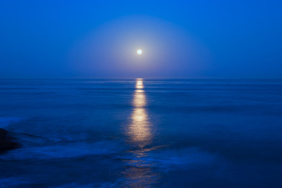 Eternal Moonlight San Diego Coast Photograph by Joseph S Giacalone