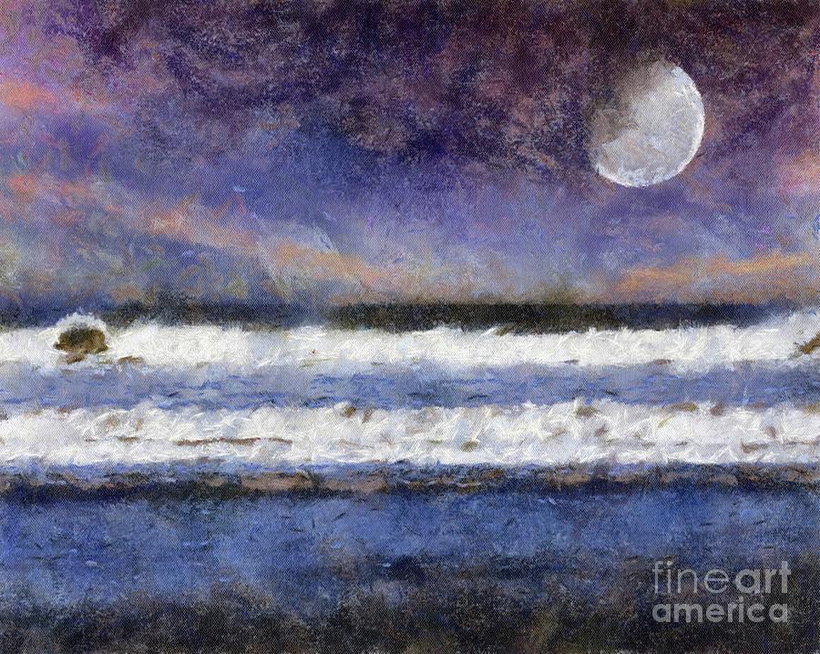 Moon Shore Painting by Esoterica Art Agency