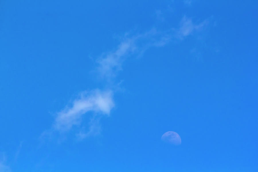 Moon Sky and Clouds Photograph by Robert Ullmann