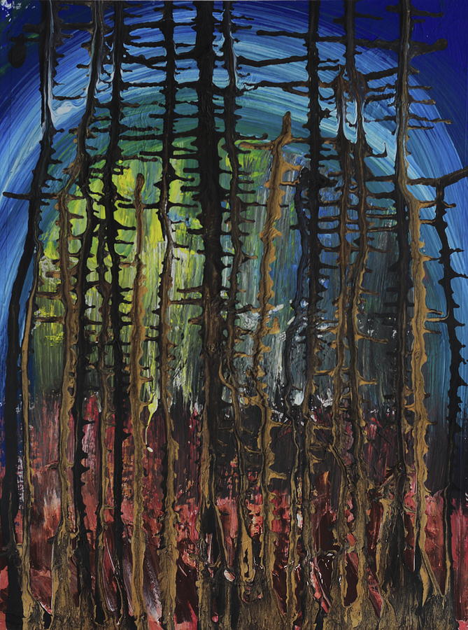 Moon Tree 2 Painting by Daniel Rustad Moon Tree 2 Painting by Daniel Rustad