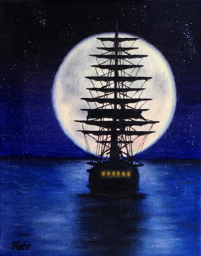 Moon Voyage Painting by Dr Pat Gehr
