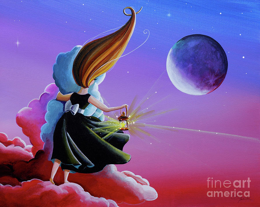 Moon Whisperer Painting by Cindy Thornton
