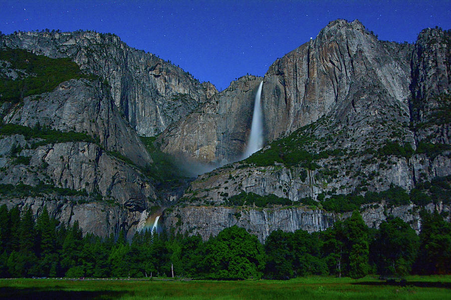 Moonbow Yosemite Falls Photograph by Raymond Salani III