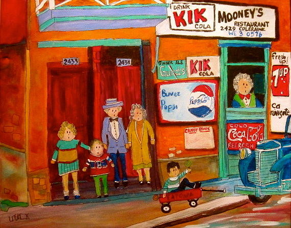 Mooneys Candy Store in the Point Painting by Michael Litvack
