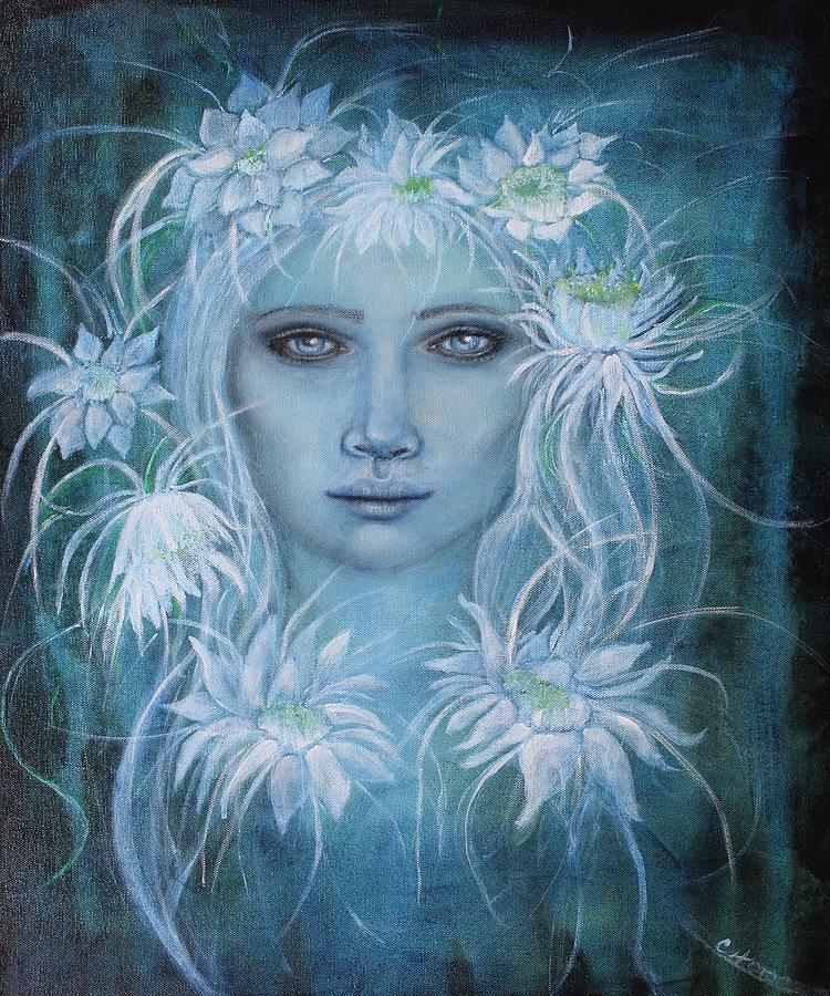 Moonflower Painting by Christine Howe - Fine Art America