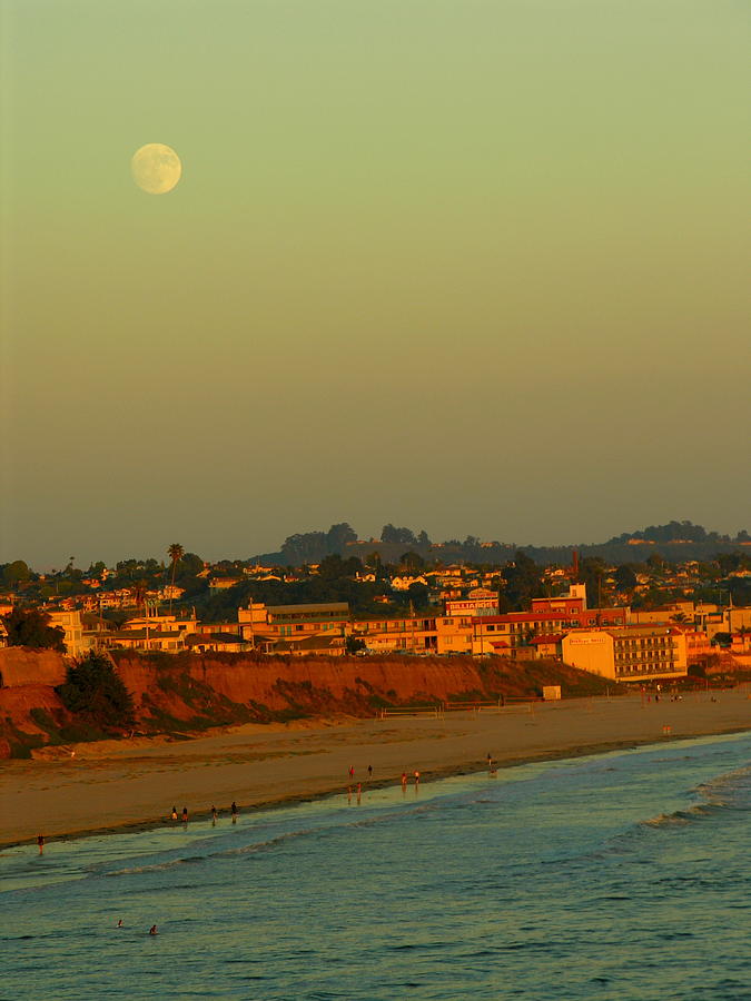 Moonglow and Sunset Photograph by C Thomas Cooney