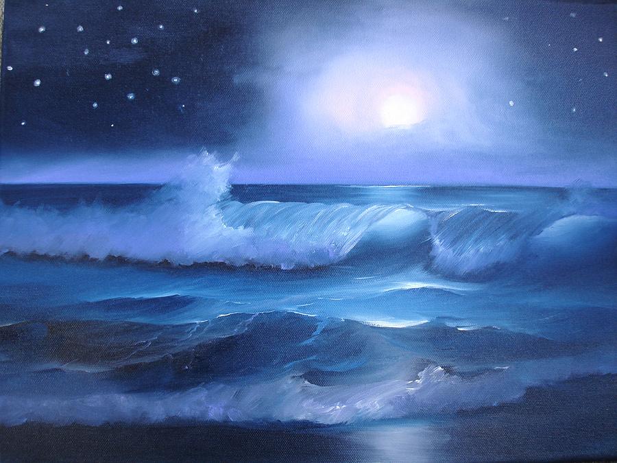 Moonglow Painting by Sherry Winkler