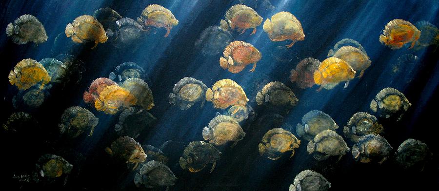 Fish Painting - Moonlight  by Ana Bikic