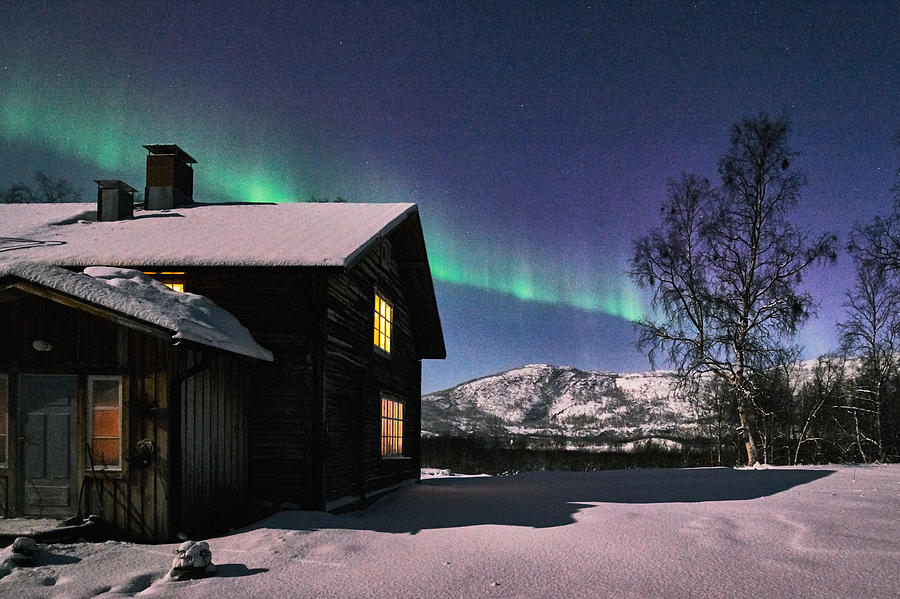 Moonlight and Northern Lights Photograph by Pekka Sammallahti