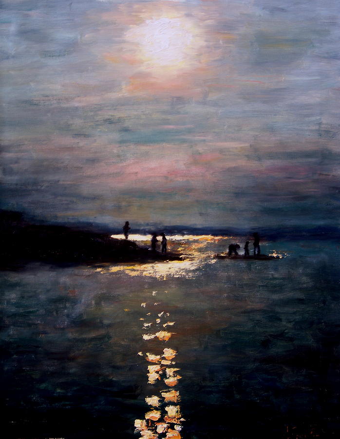 Moonlight Painting by Ashlee Trcka